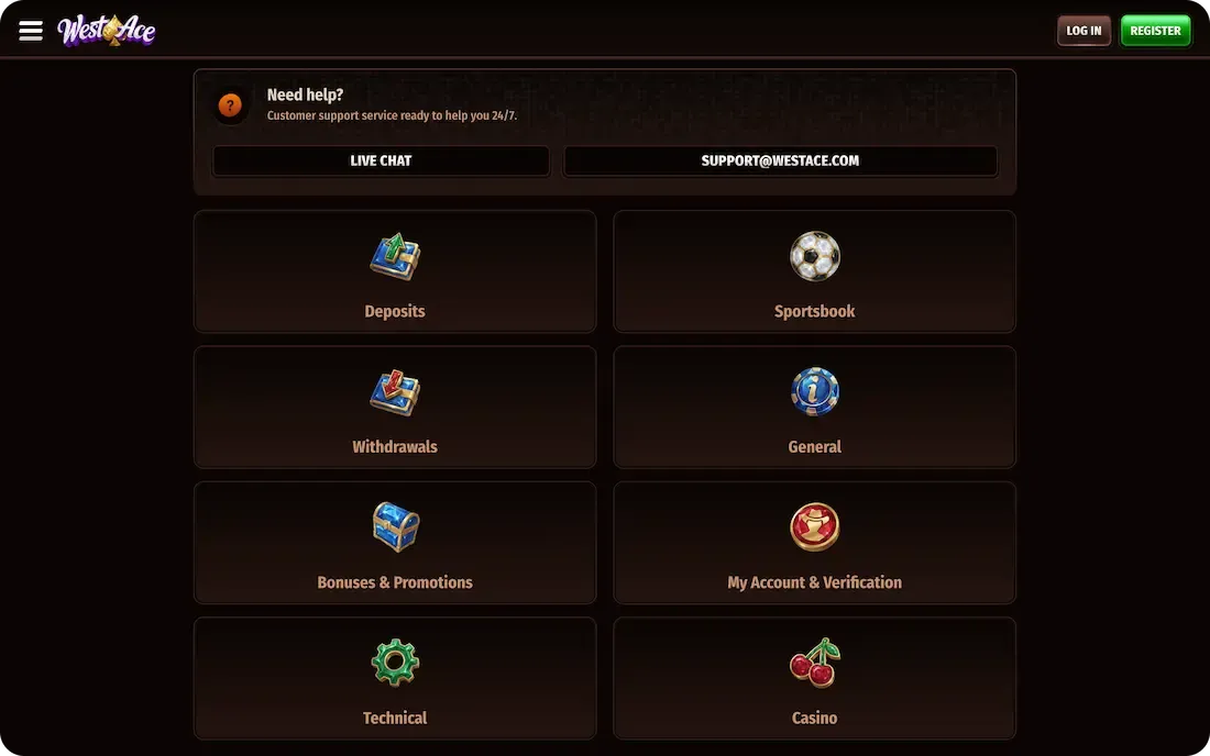 westace casino faq